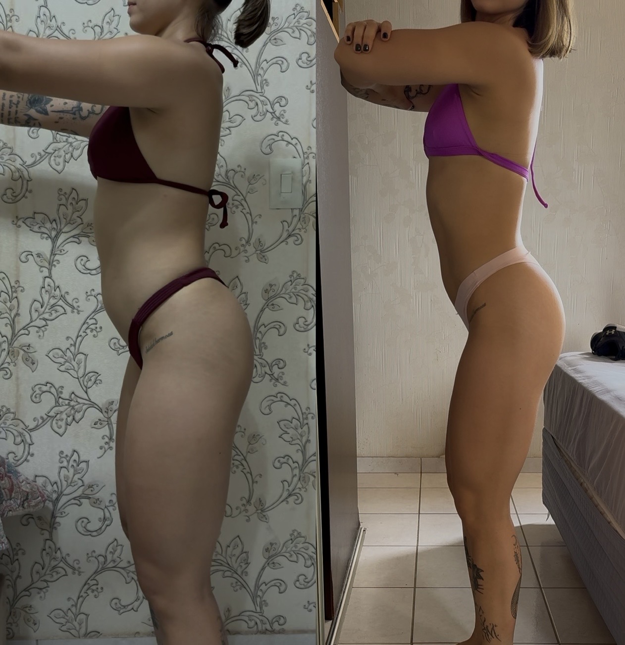 Letícia Mamede antes e depois